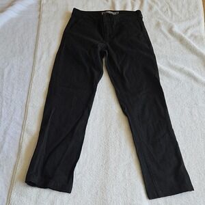 DC Shoes Men's Black Twill Casual Pants 26 Flat Front Straight Regular